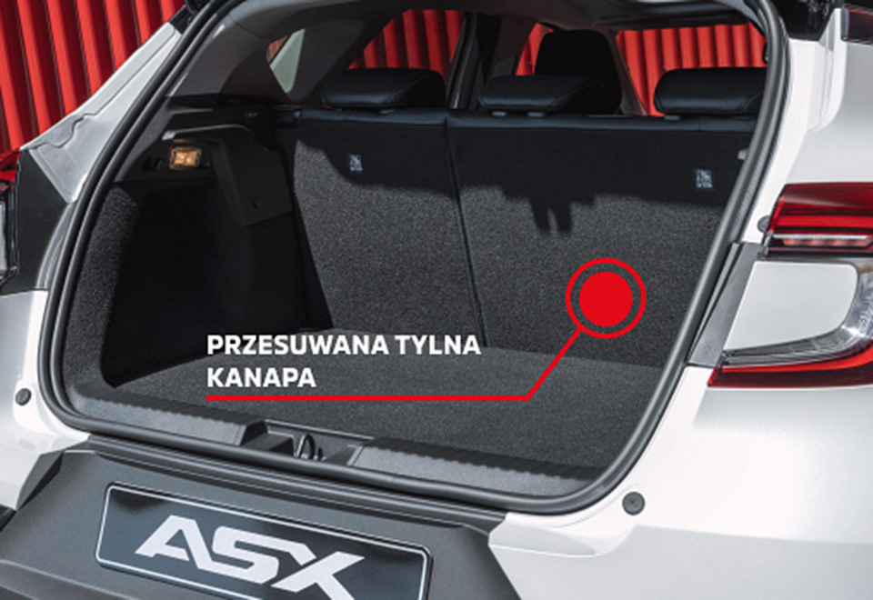 Przesuwana tylna kanapa Mitsubishi ASX